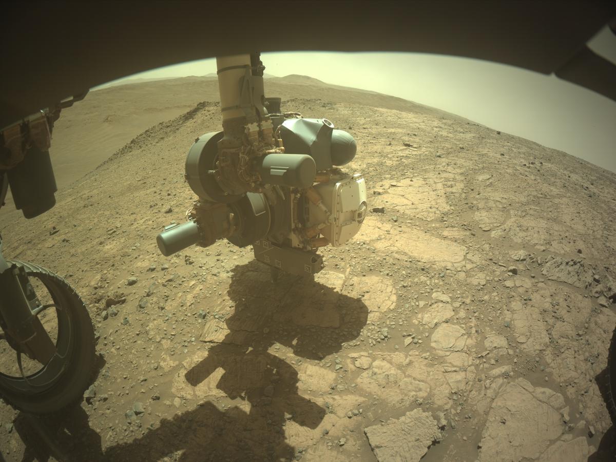 This image was taken by FRONT_HAZCAM_LEFT_A onboard NASA's Mars rover Perseverance on Sol 1485