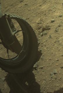 View image taken on Mars, Mars Perseverance Sol 1485: Front Left Hazard Avoidance Camera (Hazcam)