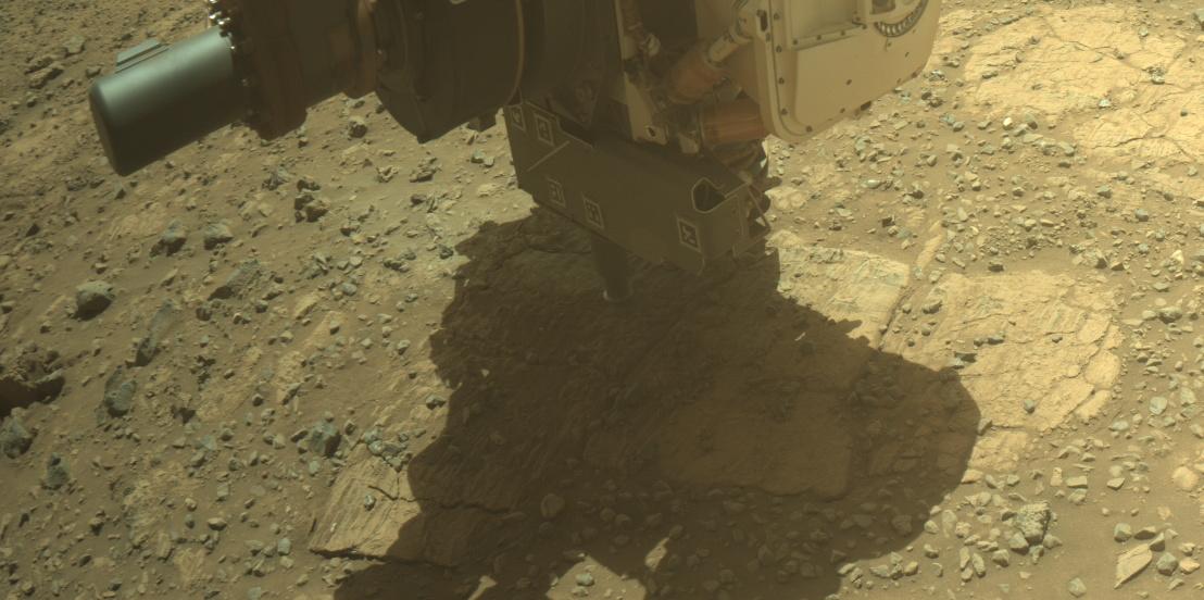 This image was taken by FRONT_HAZCAM_RIGHT_A onboard NASA's Mars rover Perseverance on Sol 1485