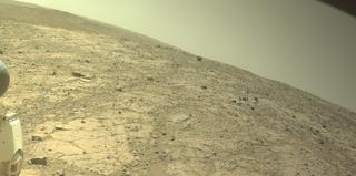 View image taken on Mars, Mars Perseverance Sol 1490: Front Left Hazard Avoidance Camera (Hazcam)