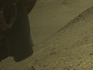 View image taken on Mars, Mars Perseverance Sol 1490: Front Left Hazard Avoidance Camera (Hazcam)