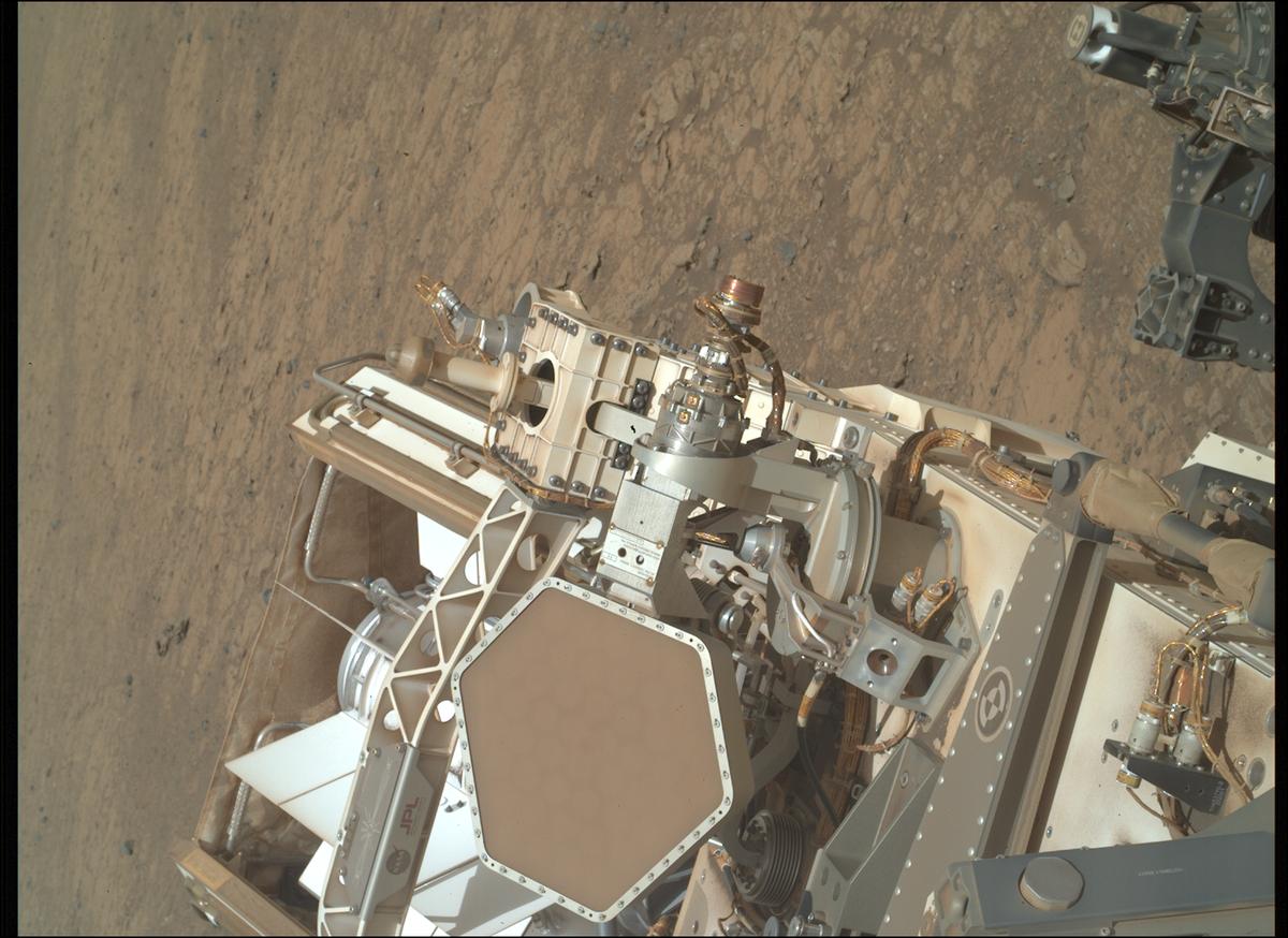 This image was taken by SHERLOC_WATSON onboard NASA's Mars rover Perseverance on Sol 1500