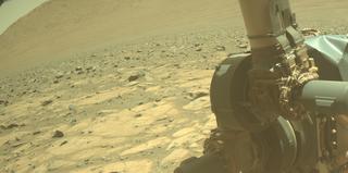View image taken on Mars, Mars Perseverance Sol 1504: Front Left Hazard Avoidance Camera (Hazcam)