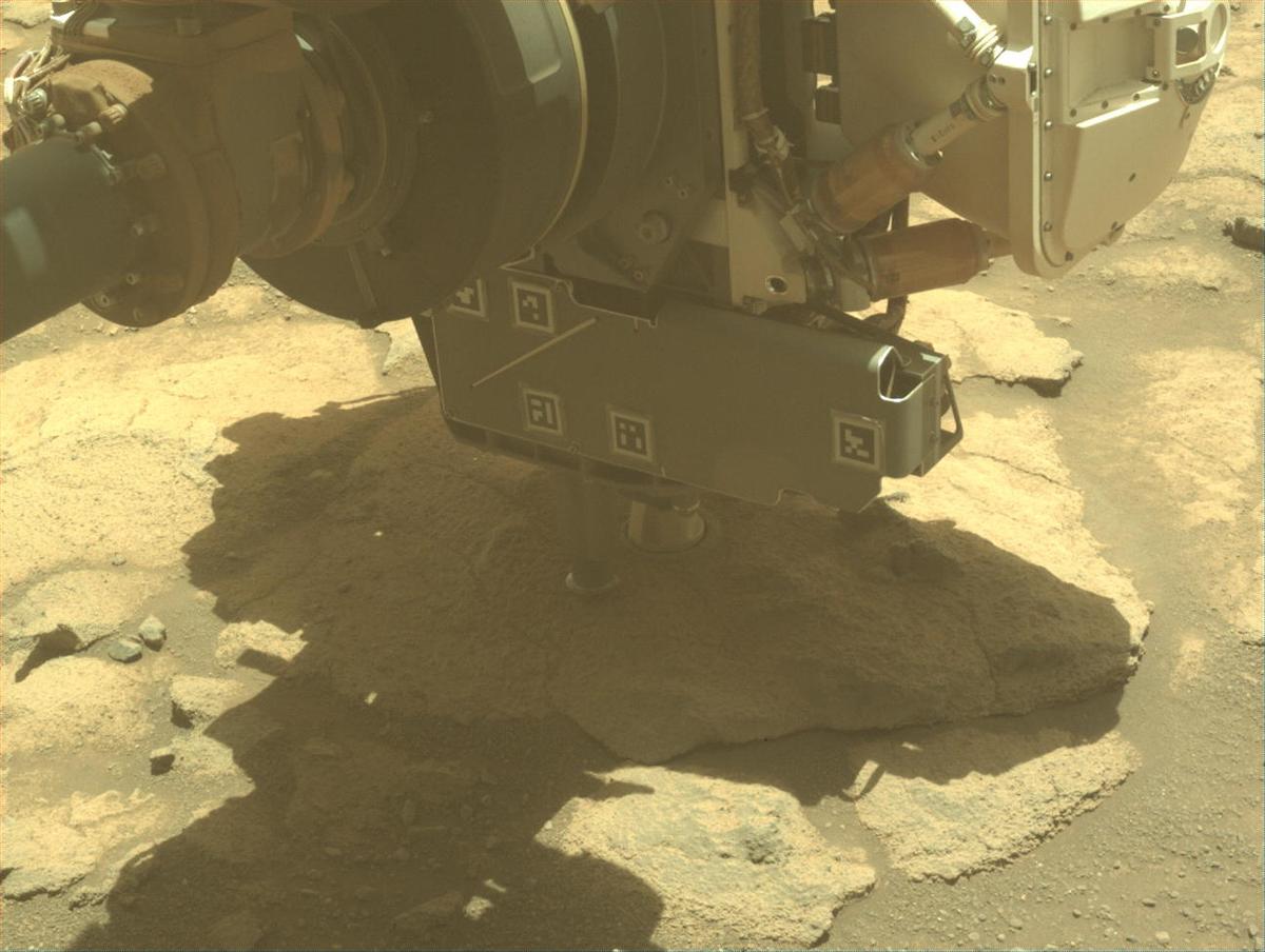 This image was taken by FRONT_HAZCAM_LEFT_A onboard NASA's Mars rover Perseverance on Sol 1504