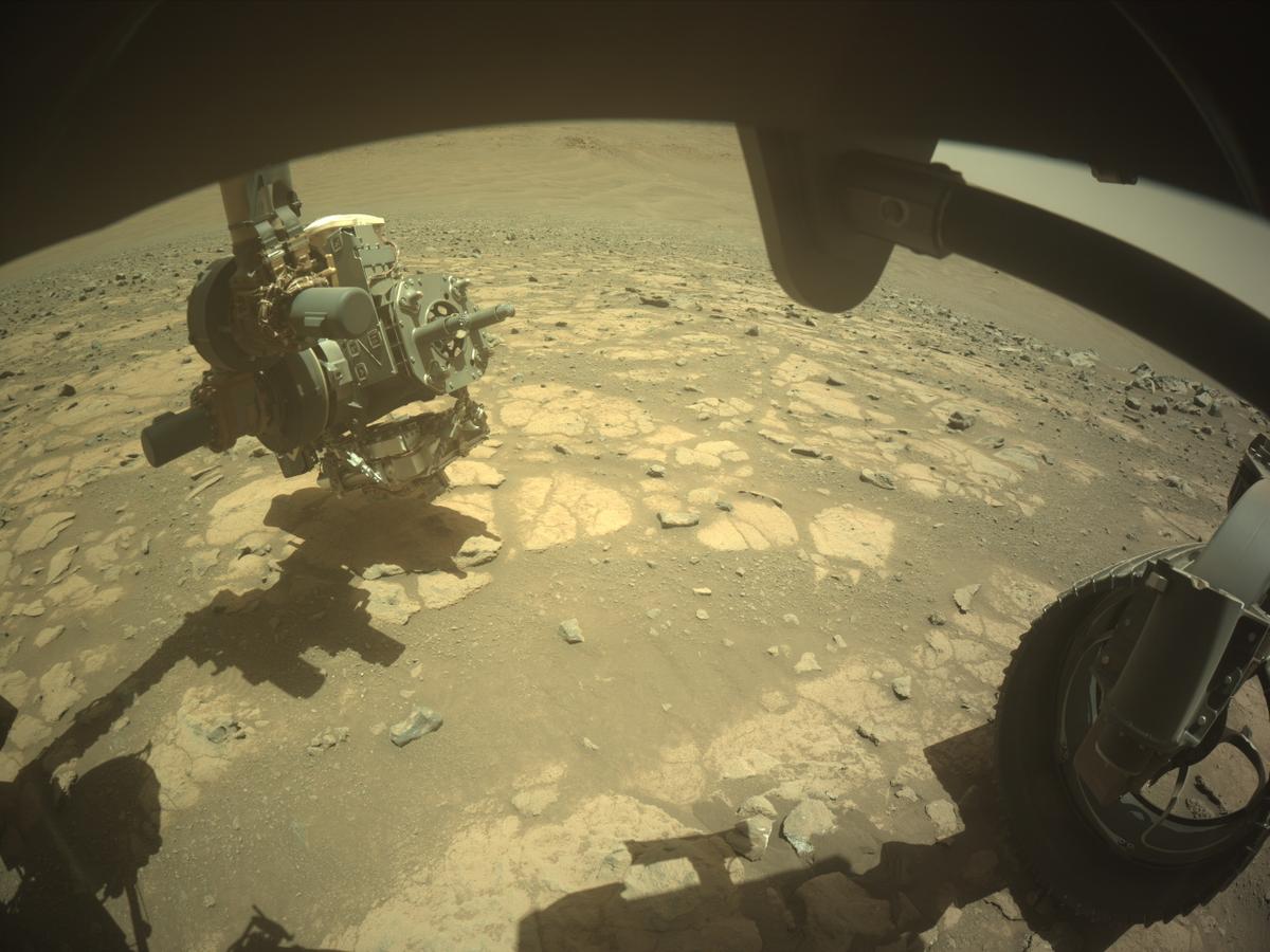 This image was taken by FRONT_HAZCAM_RIGHT_A onboard NASA's Mars rover Perseverance on Sol 1504