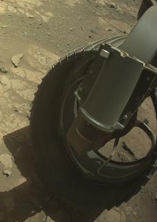 View image taken on Mars, Mars Perseverance Sol 1504: Front Right Hazard Avoidance Camera (Hazcam)