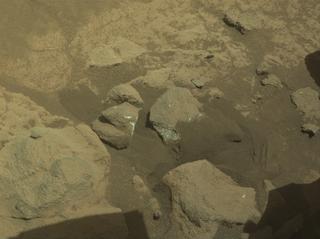 View image taken on Mars, Mars Perseverance Sol 1504: Front Right Hazard Avoidance Camera (Hazcam)