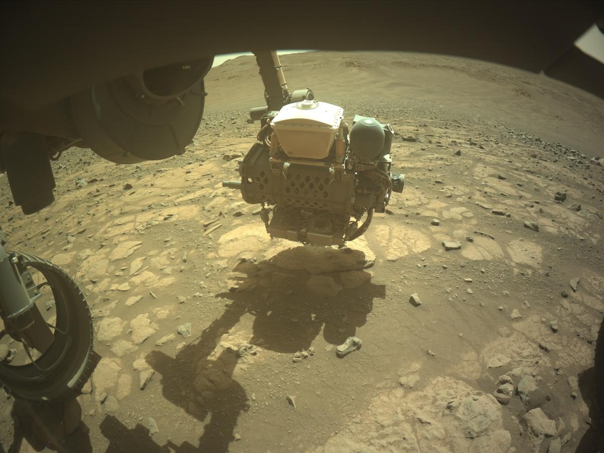 This image was taken by FRONT_HAZCAM_LEFT_A onboard NASA's Mars rover Perseverance on Sol 1505