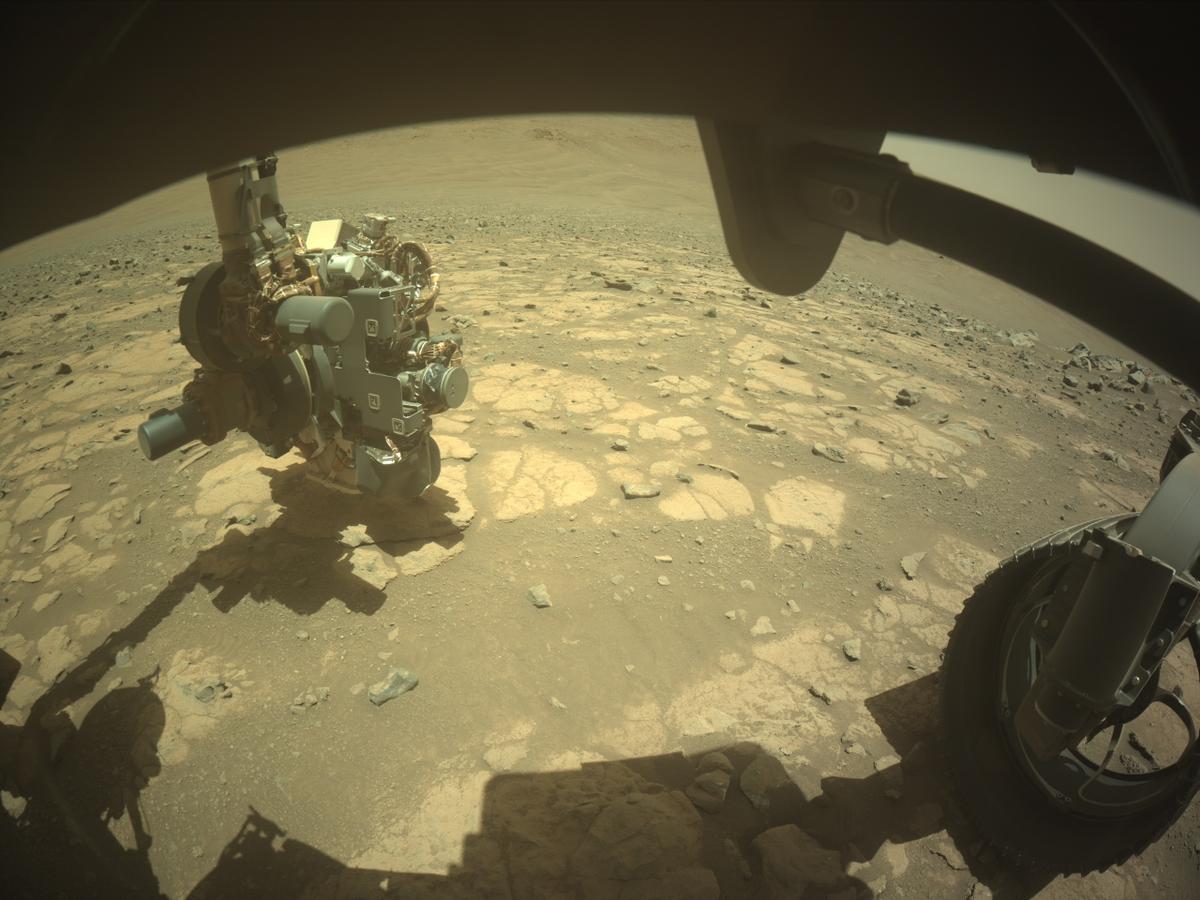 This image was taken by FRONT_HAZCAM_RIGHT_A onboard NASA's Mars rover Perseverance on Sol 1506