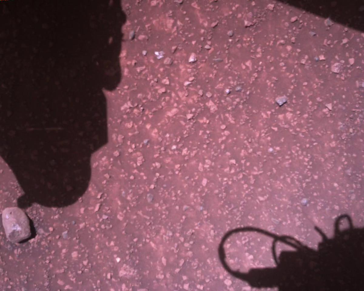 This image was taken by EDL_RDCAM onboard NASA's Mars rover Perseverance on Sol 1512