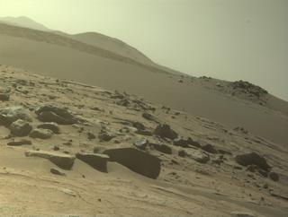 View image taken on Mars, Mars Perseverance Sol 1512: Front Left Hazard Avoidance Camera (Hazcam)