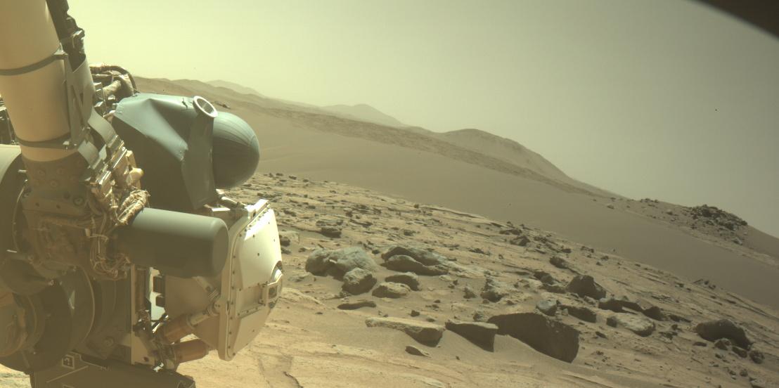 This image was taken by FRONT_HAZCAM_LEFT_A onboard NASA's Mars rover Perseverance on Sol 1513