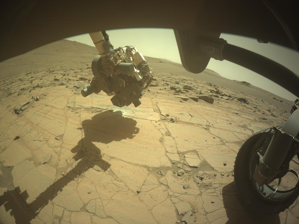 This image was taken by FRONT_HAZCAM_RIGHT_A onboard NASA's Mars rover Perseverance on Sol 1513