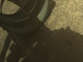 View image taken on Mars, Mars Perseverance Sol 1523: Front Left Hazard Avoidance Camera (Hazcam)