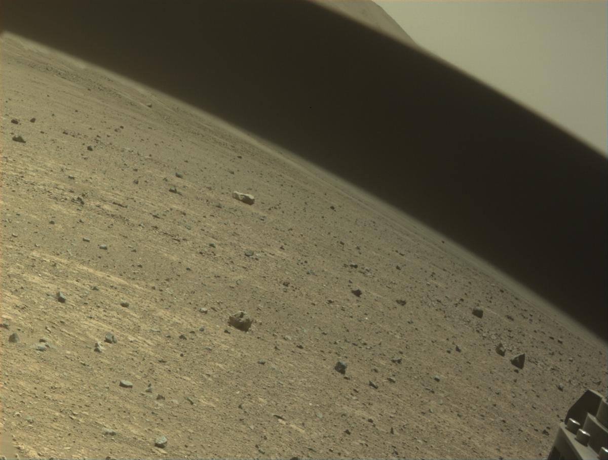 This image was taken by FRONT_HAZCAM_RIGHT_A onboard NASA's Mars rover Perseverance on Sol 1523