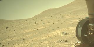 View image taken on Mars, Mars Perseverance Sol 1525: Front Left Hazard Avoidance Camera (Hazcam)