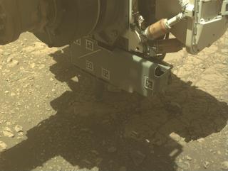View image taken on Mars, Mars Perseverance Sol 1525: Front Left Hazard Avoidance Camera (Hazcam)