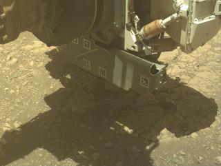 View image taken on Mars, Mars Perseverance Sol 1525: Front Left Hazard Avoidance Camera (Hazcam)