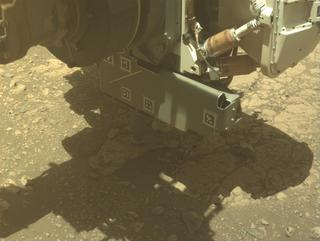 View image taken on Mars, Mars Perseverance Sol 1525: Front Left Hazard Avoidance Camera (Hazcam)