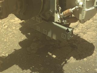View image taken on Mars, Mars Perseverance Sol 1525: Front Left Hazard Avoidance Camera (Hazcam)