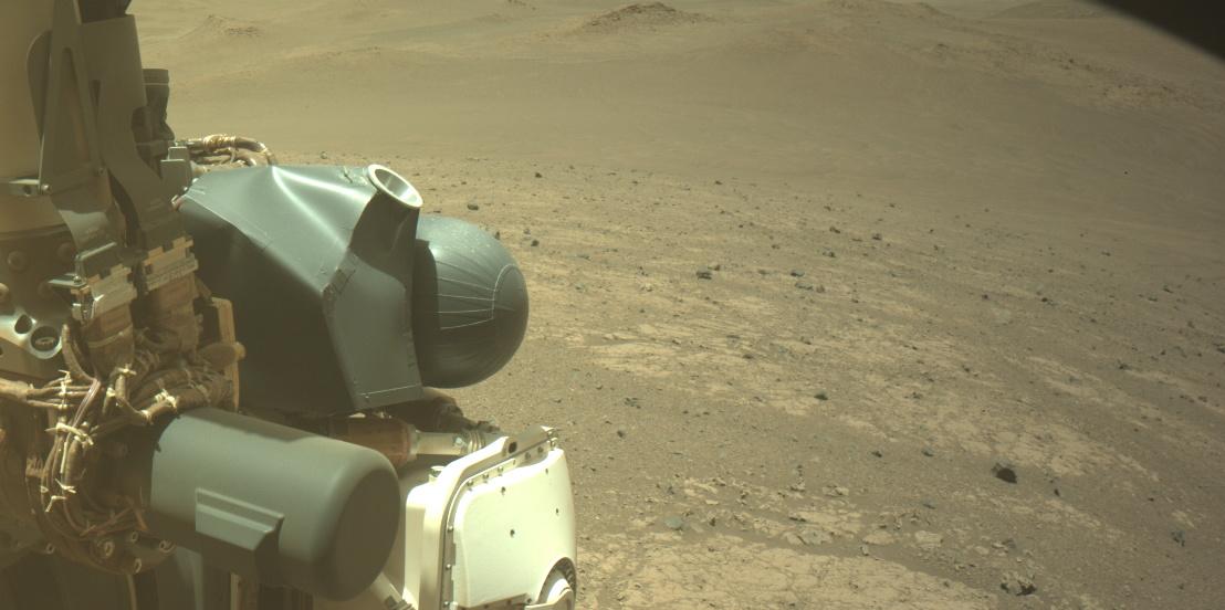 This image was taken by FRONT_HAZCAM_LEFT_A onboard NASA's Mars rover Perseverance on Sol 1526