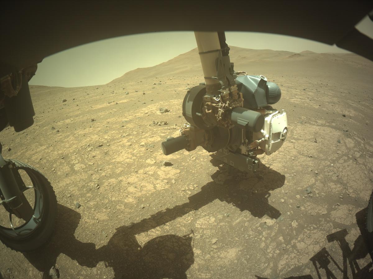This image was taken by FRONT_HAZCAM_LEFT_A onboard NASA's Mars rover Perseverance on Sol 1526