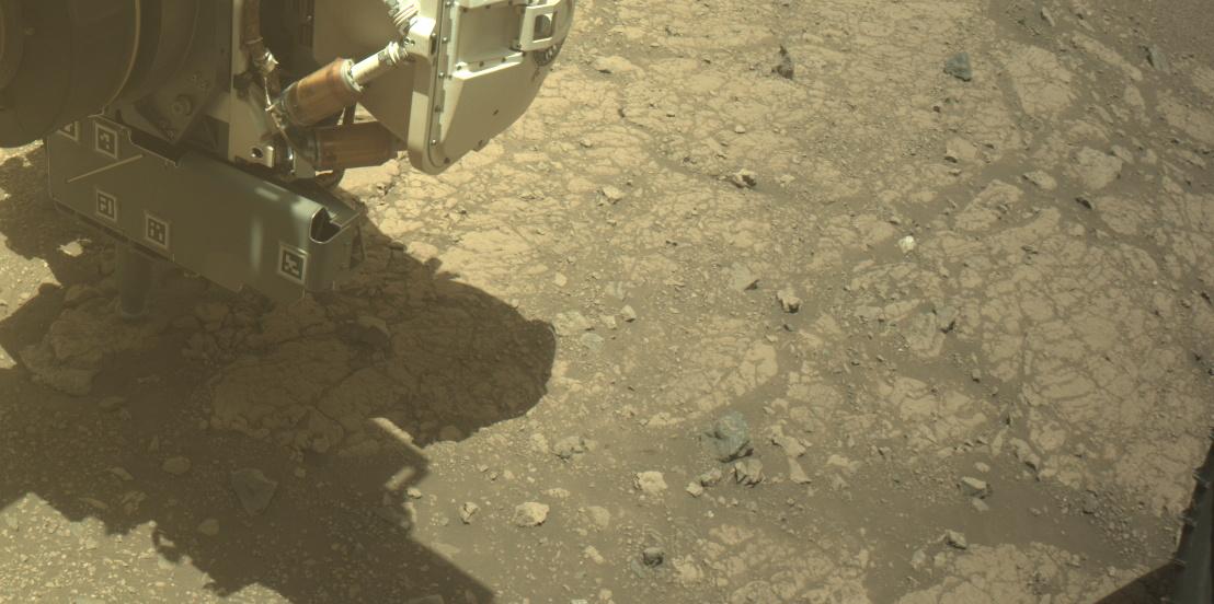 This image was taken by FRONT_HAZCAM_LEFT_A onboard NASA's Mars rover Perseverance on Sol 1526