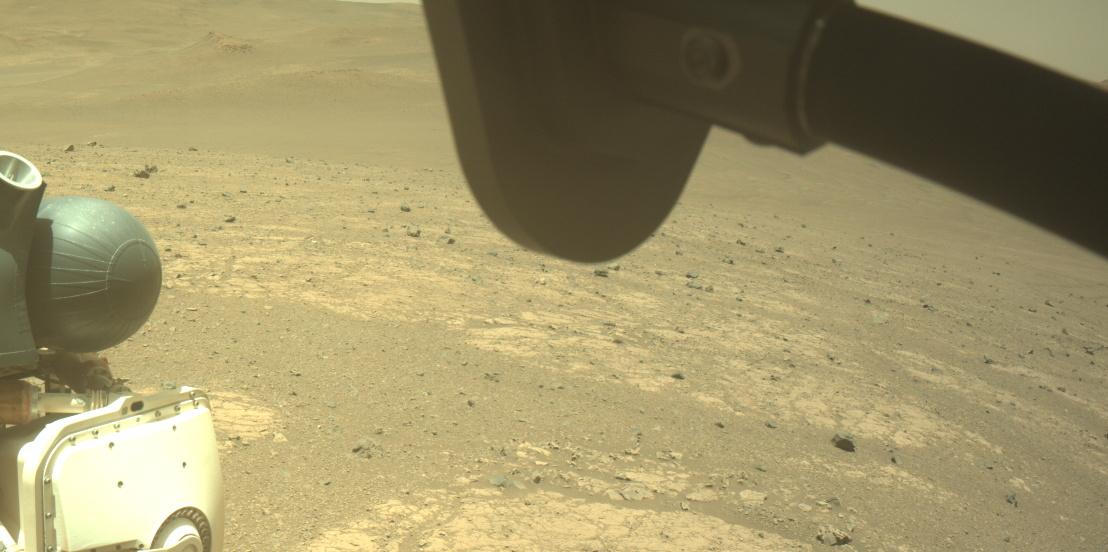 This image was taken by FRONT_HAZCAM_RIGHT_A onboard NASA's Mars rover Perseverance on Sol 1526