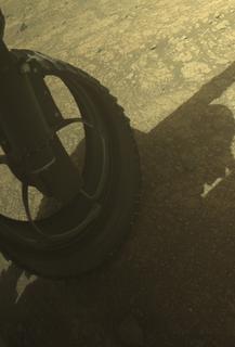 View image taken on Mars, Mars Perseverance Sol 1531: Front Left Hazard Avoidance Camera (Hazcam)