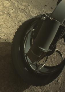 View image taken on Mars, Mars Perseverance Sol 1531: Front Right Hazard Avoidance Camera (Hazcam)