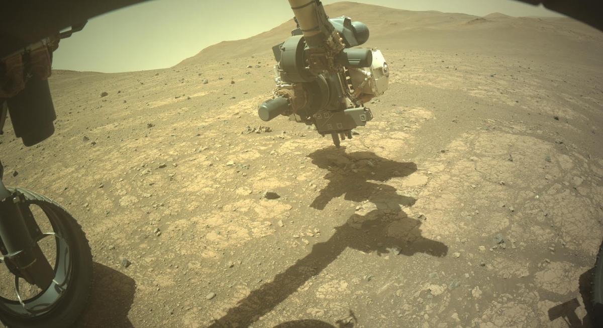 This image was taken by FRONT_HAZCAM_LEFT_A onboard NASA's Mars rover Perseverance on Sol 1535