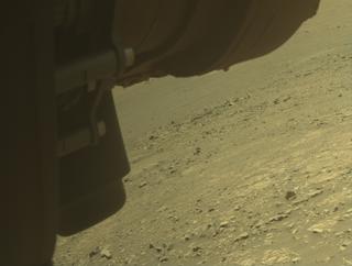 View image taken on Mars, Mars Perseverance Sol 1542: Front Left Hazard Avoidance Camera (Hazcam)