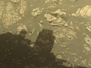 View image taken on Mars, Mars Perseverance Sol 1542: Front Left Hazard Avoidance Camera (Hazcam)