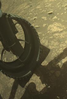 View image taken on Mars, Mars Perseverance Sol 1544: Front Left Hazard Avoidance Camera (Hazcam)