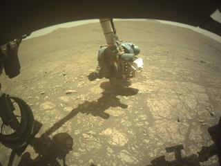 View image taken on Mars, Mars Perseverance Sol 1544: Front Left Hazard Avoidance Camera (Hazcam)