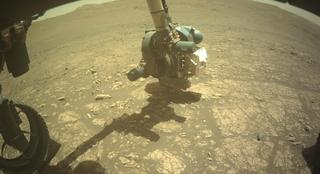 View image taken on Mars, Mars Perseverance Sol 1544: Front Left Hazard Avoidance Camera (Hazcam)