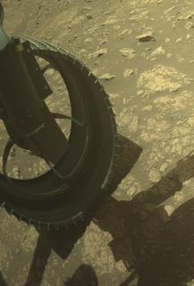 View image taken on Mars, Mars Perseverance Sol 1544: Front Left Hazard Avoidance Camera (Hazcam)