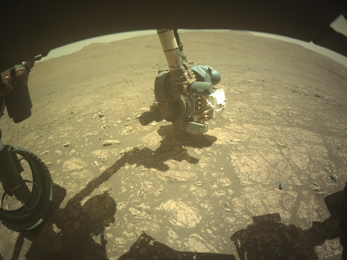 This image was taken by FRONT_HAZCAM_LEFT_A onboard NASA's Mars rover Perseverance on Sol 1545