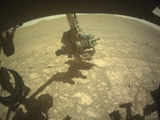 View image taken on Mars, Mars Perseverance Sol 1545: Front Left Hazard Avoidance Camera (Hazcam)