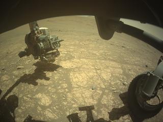 View image taken on Mars, Mars Perseverance Sol 1545: Front Right Hazard Avoidance Camera (Hazcam)