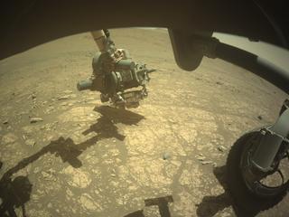 View image taken on Mars, Mars Perseverance Sol 1545: Front Right Hazard Avoidance Camera (Hazcam)