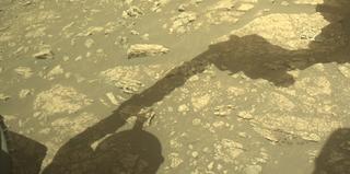 View image taken on Mars, Mars Perseverance Sol 1548: Front Left Hazard Avoidance Camera (Hazcam)