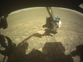 View image taken on Mars, Mars Perseverance Sol 1548: Front Left Hazard Avoidance Camera (Hazcam)