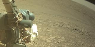 View image taken on Mars, Mars Perseverance Sol 1548: Front Left Hazard Avoidance Camera (Hazcam)