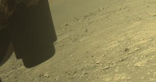 View image taken on Mars, Mars Perseverance Sol 1548: Front Left Hazard Avoidance Camera (Hazcam)
