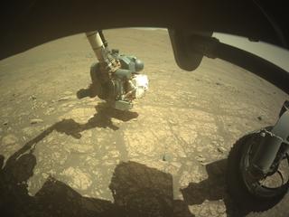 View image taken on Mars, Mars Perseverance Sol 1548: Front Right Hazard Avoidance Camera (Hazcam)