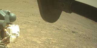 View image taken on Mars, Mars Perseverance Sol 1548: Front Right Hazard Avoidance Camera (Hazcam)