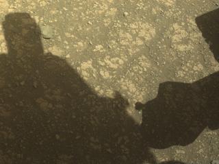 View image taken on Mars, Mars Perseverance Sol 1551: Front Right Hazard Avoidance Camera (Hazcam)