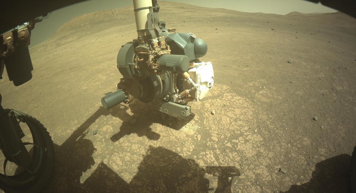 This image was taken by FRONT_HAZCAM_LEFT_A onboard NASA's Mars rover Perseverance on Sol 1552
