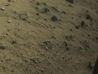 View image taken on Mars, Mars Perseverance Sol 1562: Front Left Hazard Avoidance Camera (Hazcam)